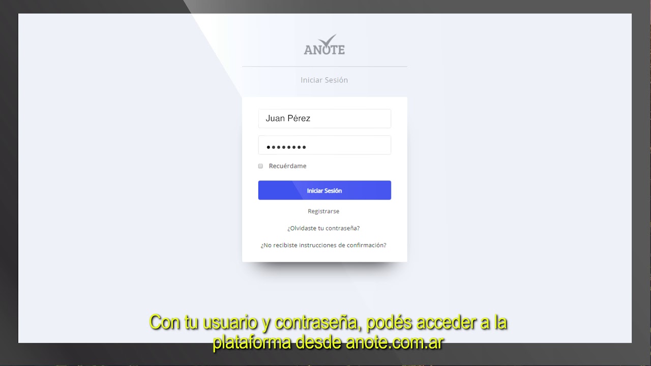 Anote Tutorial 1 como registrarse