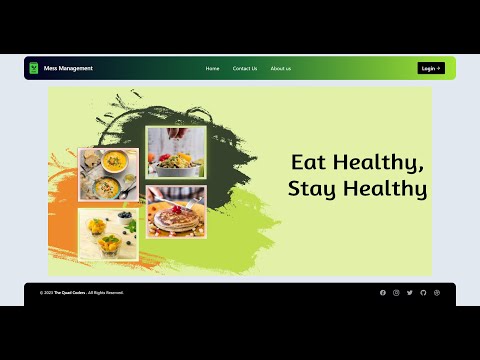 Mess Management System || MERN Stack Project || Management System Project || Hackathon Project