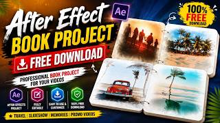 After Effects Book Slideshow Template | Photo & Video Slideshow Project | AE Project Free Download