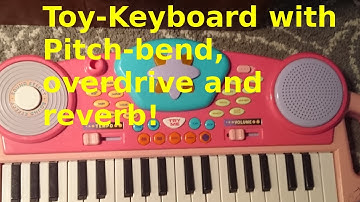 Circuit-bending a toy keyboard: adding pitchbend, overdrive and reverb. With demo song!