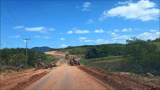 Mombaça, obras que visam asfaltamento na estrada Nova União ao Cangati, parte 1