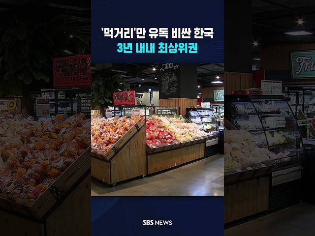 '먹는 것만' 유독 비싼 한국 #shorts