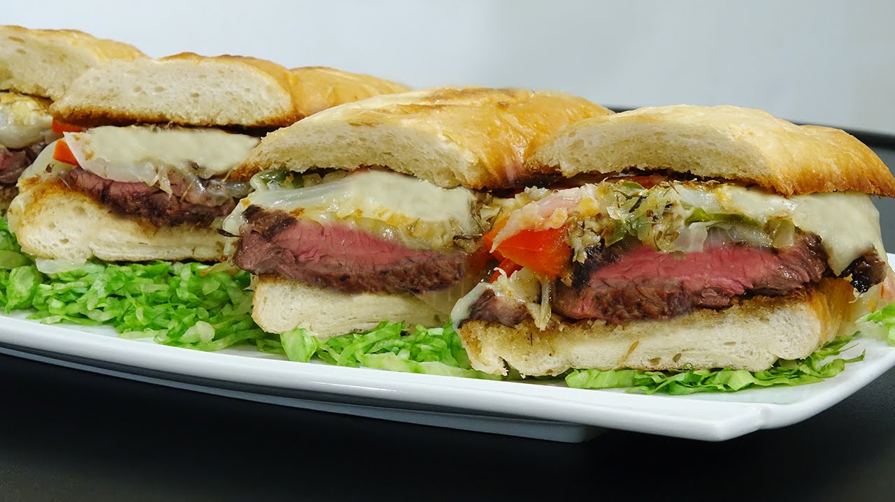 Marinated Skirt Steak Sandwich YouTube
