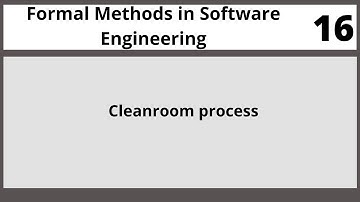 Cleanroom process|Formal Methods in Software Engineering in Hindi Urdu CSE304 LECTURE 16