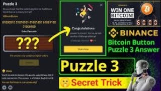 Puzzle 3 answers bitcoin button passcode binance