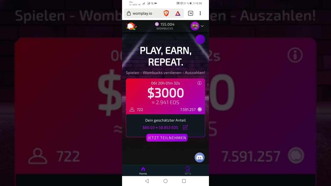 10000 wombucks to eos - week 2