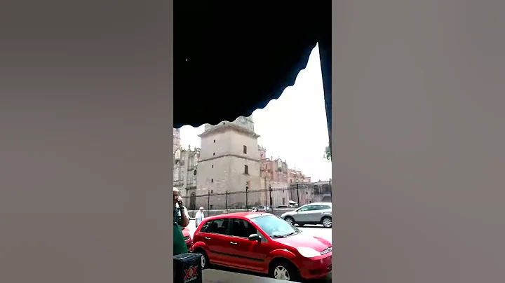 Having some breakfast in downtown Morelia, Mexico