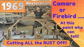 Cutting out the rust on a 1st Gen Fbody restoration episode 2