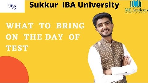 What to bring on test day| Sukkur IBA Direct Test| Asif Ali