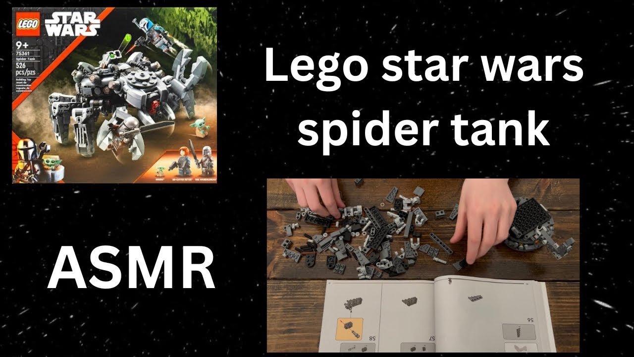 Satisfying Lego Star Wars spider tank build￼! [ASMR]