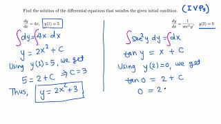diff eq: solving simple initial value problems