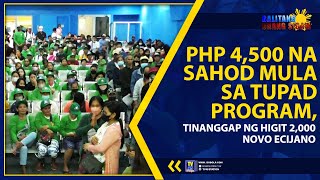Php 4,500 Na Sahod Mula Sa Tupad Program, Tinanggap Ng Higit 2,000 Novo Ecijano Tv48 Station