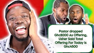 Pastor gives 8k as Offering, Usher says total Offering is 4500 🤣🤣