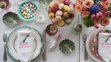 Spring Easter Table, Pretty Ladies Brunch Tablescape