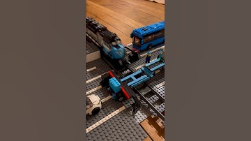 Crash at a level crossing 💥🚧😱🚇 #lego #legocity #legotrain #trainspotting #crash #train