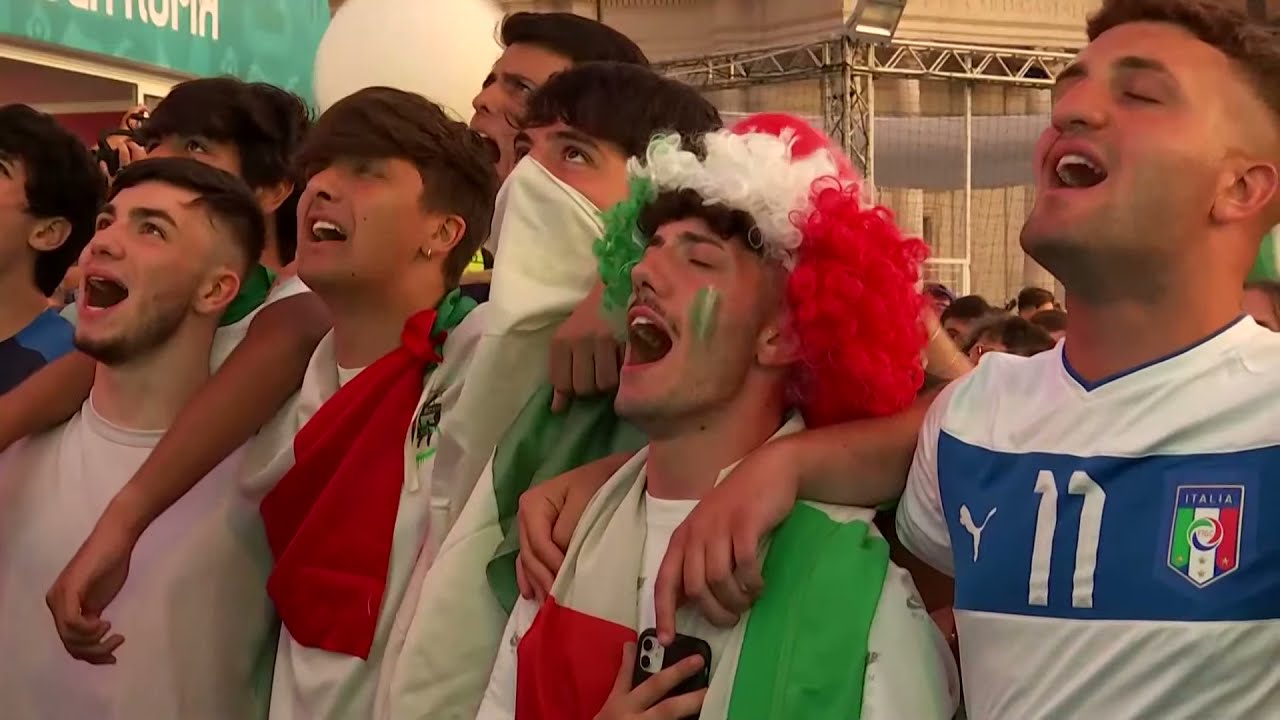 LIVE: Italians gather in Rome to watch Italy play England in the 