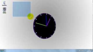 Purple 3D Analog Desktop Clock Wallpaper screenshot 2