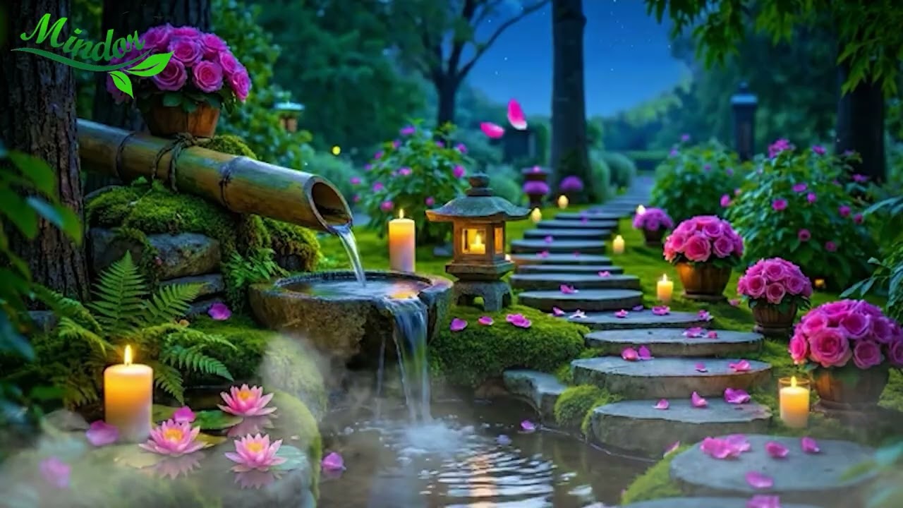 Relaxing Piano Stream Water Music, Meditation  Sleep Music to Calm Mind and Body