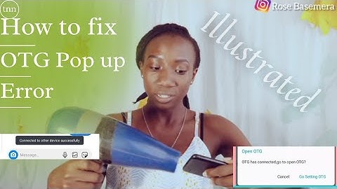 ILLUSTRATED How to fix a Tecno OTG pop-up error | connected to other device successfully problem