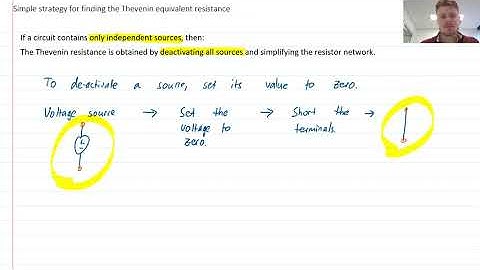 EG1012 Week 7 Video 4  - Finding Thevenin resistance by deactivating sources