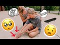 BROKEN FOOT PRANK ON MY BOYFRIEND!!! *Cute reaction!!*