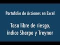 5 Portafolio de Acciones en Excel   Tasa libre de riesgo, indice Sharpe y Treynor