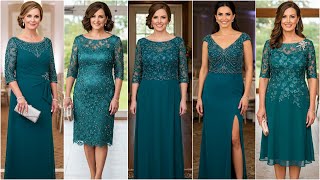 Teal Colored Mother of the Bride Dresses - Teal Tea Length Mother of the Bride Dresses for Wedding