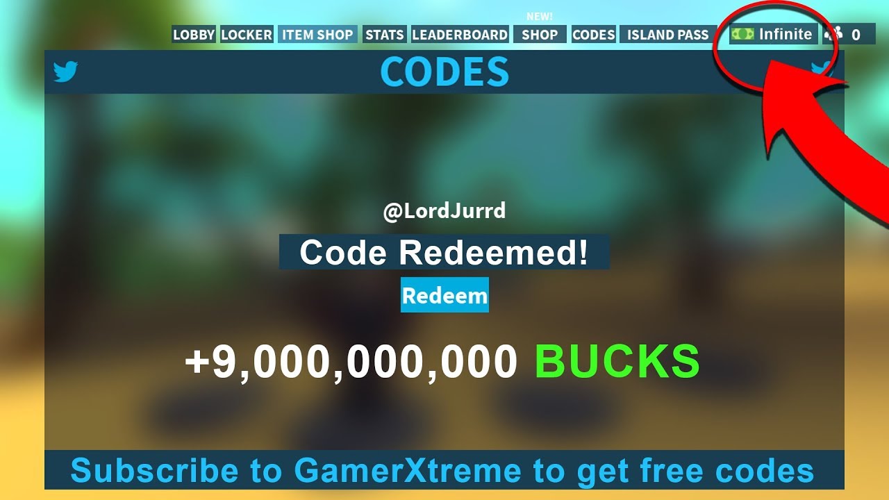 Free Bucks Code In Roblox Island Royale Roblox Fortnite - roblox island royale how to get free bucks