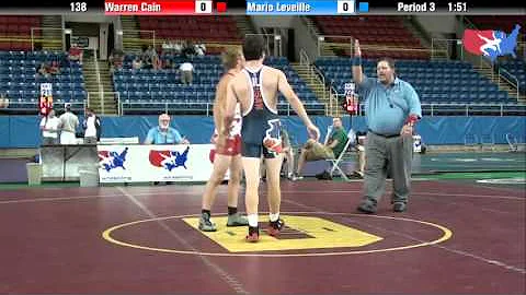 Fargo 2012 138 Round 4: Warren Cain (Georgia) vs. ...