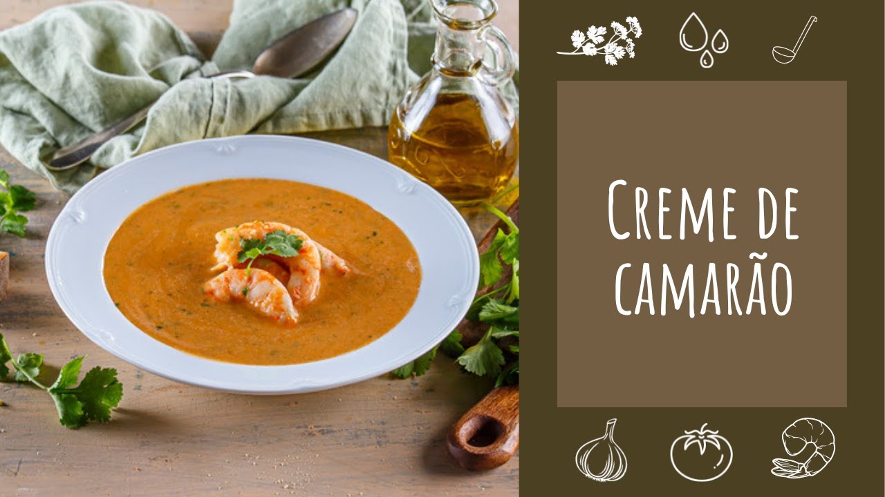 Creme de camarão (com coentros)