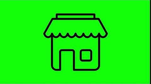 Animated Shop Icon on Green Screen With Pop-up Sound