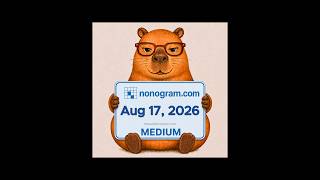 Nonogram.com Daily Puzzle (Aug 17, 2026) — Medium  #mobilegaming #puzzle #nonogram #dailypuzzle