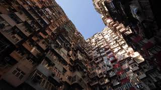 Hong kong apartment towers free stock footage