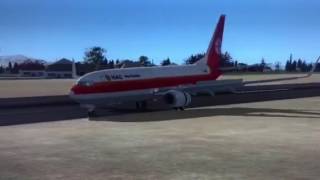 NAC NZ B738 landing NZCH Flight deck