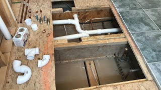 Relocate Tub Drain & Water Supply for Soaking Tub @DIY Boomers