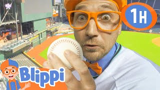 blippi learns about baseball and the world series educational videos for kids
