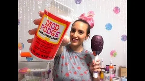 Easy and Quick way to Glitter a Wine Glass using Mod Podge