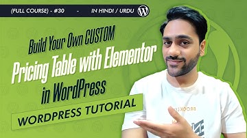Build Your Own CUSTOM Pricing Table with Elementor | WordPress Tutorial Hindi/Urdu Full Course - #30