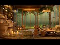 4K Rainy Day ☕ Smooth Piano Jazz Music in Coffee Shop Ambience for Relaxing, Studying and Working