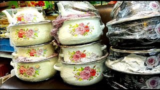 (Rs 3500)Tamcheani set 12 piece with cattle || Reoona Set || Zeeshan crockery store..