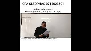 Revision questions for Auditing and Assurance