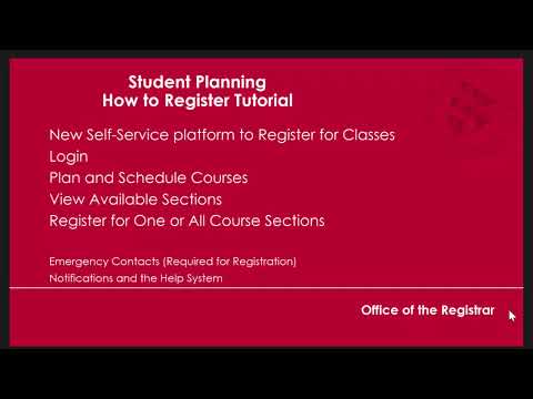 BarryU Student Planning / Registration Tutorial Spring 2022