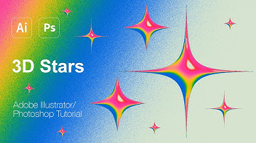 3D Stars with Gradient Map - Adobe illustrator & Photoshop Tutorial