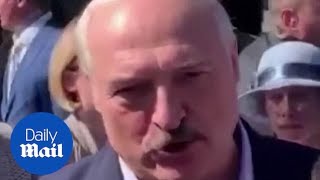 Belarus President Alexander Lukashenko threatens protester during factory visit in Minsk