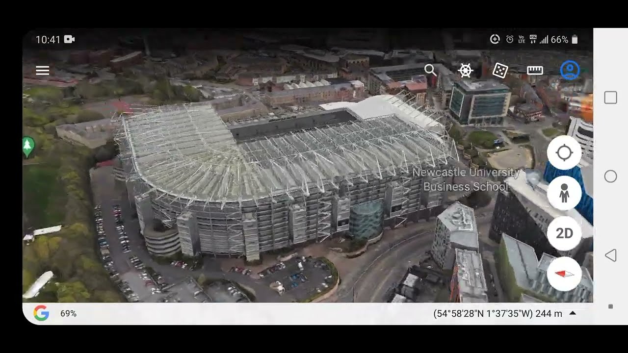 Newcastle fc stadium / England stadiums / Google Earth 3D maps YouTube