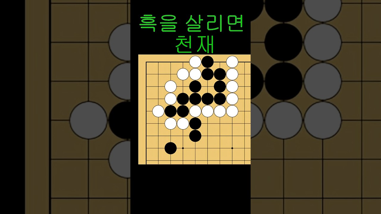 바둑 묘수 사활 - 기똥차게 천재적인 묘수를 찾아보세요. #바둑 #사활 #바둑강좌