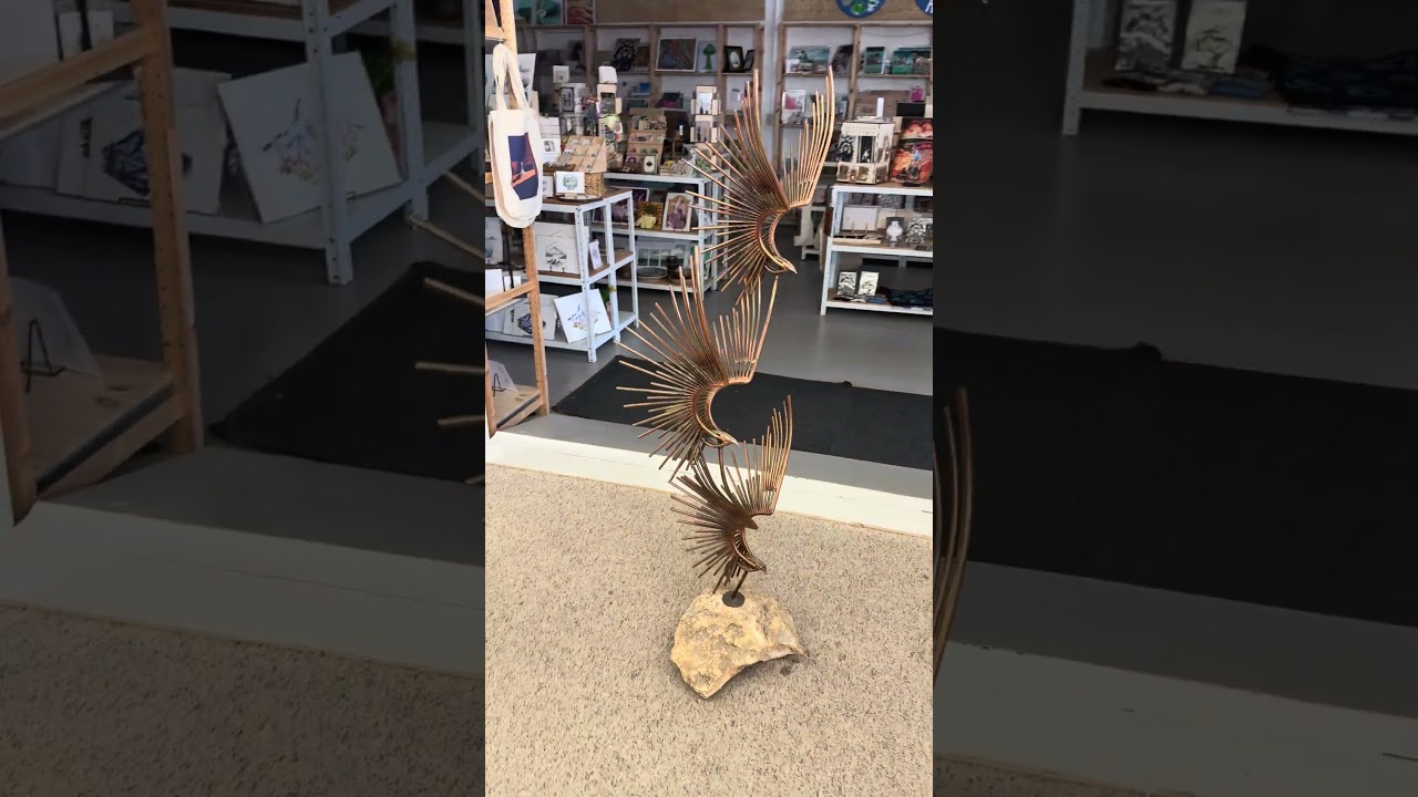 Metal Sculpture by Curtis Jere, Birds in Flight 