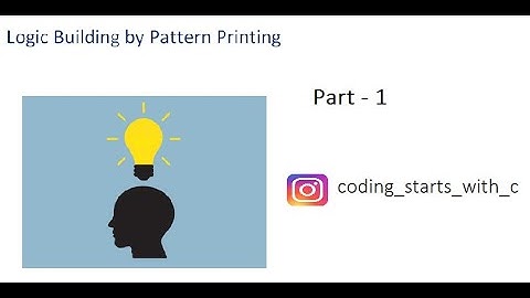 Logic Building by Pattern Printing | #1