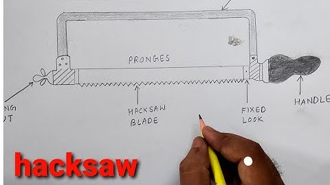 how to draw hacksaw in free hand sketch