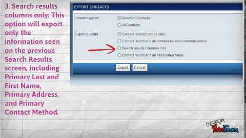 Top Producer - Exporting Contacts